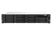 QNAP 8-bay short-depth rackmount NAS, AMD Ryzen V1000 series V1500B 4C/8T 2.2GHz, 4GB RAM (max. 64GB total, optional ECC RAM support), 2 x 2.5GbE LAN