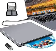 USB C Superdrive NOLYTH USB3.0 External DVD CD Drive External DVD CD Burner Drive compatible with MacBook Air/Pro/Laptop/PC/Windows 10 (Grey)