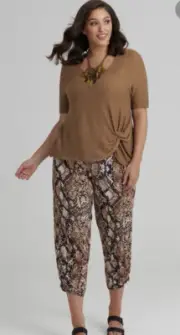 TS Taking Shape plus sz 18 S-M Bamboo Java Pants Comfy Relaxed stretch NWT!