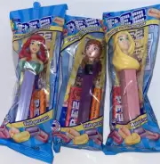 Lot of 3 - Disney Princess Pez Candy & Dispensers. Arial, Rapunzel & Anna.