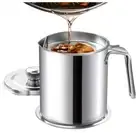 Grease Container Stainless Steel Bacon Grease Saver with Fine Mesh Strainer