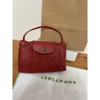 在飛比找蝦皮購物優惠-Longchamp 小羊皮斜背包_le pliage cui