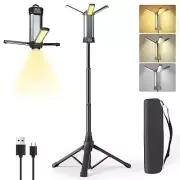 Rechargeable Work Light with Stand,LED Work Light with Portable Folding Stand...