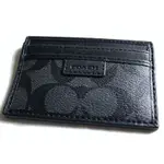 COACH 信用卡夾 名片夾 證件夾 短夾 隨身夾 黑色 灰色 【以靡 專櫃正品】