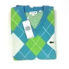 Lacoste Men Wool Blend Diamond Check Argyle Sweater Vest