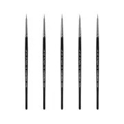 XDT#725 Micro Detail Artist Pin Point Painting Brush Set of 5 Piece #0000 Bru...