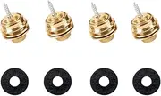 Guitar Strap Locks Set Strap Lock Set Buttons Security Quick Release Straplocks Strap Parts Guitar Accessories for Guitars Strong Straps Locks Snug (Gold)