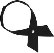 [GAROZATION] Formal Neckties for Women Solid Bow Tie Pre-tied Breathable Soft Adjustable Tie School Uniform Accessory