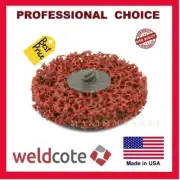 3" x 1/2" ROLL-ON EZ Strip Finishing Grinding Discs Wheels for Die Grinder Red