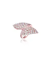 Genevive 18K Rose Gold Plated CZ Ring