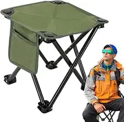 Folding Camping Stools,Oxford Fabric Folding Stools for Adults - Ergonomic Support Seat Chair with Anti-Slip Base for Walking Outdoor Hiking Fishing