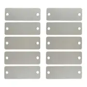25 Pack Stainless Steel Blank Tags Rectangle Stamping Blanks With Two Holes