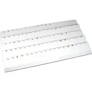 White Faux Leather 45 Pair Post Earring Jewelry Display Case Insert 14 1/8"