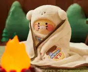 KAKAO FRIENDS Floofy Friends BLANKET IN DOLL Choonsik, 카카오 춘식