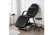 Zenses Massage Table Adjustable Salon Bed Chair 3-Fold Black