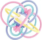 WEofferwhatYOUwant Baby Sensory Teether Ball - Soft Rattle Rings for Grasping & Chewing - BPA-Free Infant Toy for 0-6 Months - Safe Sensory Developmen