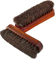 FOMIYES 2Pcs Horse Hair Shoe Polish Brush Handle Leather Cleaning Brush for Efficient Shoe Care for Boots Sneakers Comfortable Grip Wear Resistant Design