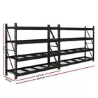 Giantz 4Mx2M Garage Shelving Warehouse Rack Pallet Racking Storage Shelve Black