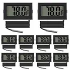 Black Digital LCD Thermometer Temperature Monitor with External Probe for Fridge