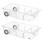 2X(2PCS Refrigerator Drawer Organizer and Storage Clear Fridge Organizer on9540