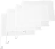 ibasenice 4pcs White Car Flags with Flagpole Handheld Banners for Vehicle Decoration Unfinished Plain White Design for Outdoor Events Sports Competitions and Parades