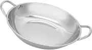 iplusmile Cookware Set Double Handle Griddle Pot Stainless Steel Dry Pot Cooking Utensil