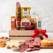 Gourmet Hickory Farms: Meat & Cheese Wooden Gift Crate from Great Arrivals