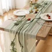 Keketo Sage Green Table Runner Cheesecloth 120 Inch 10 FT Rustic Boho Cheese ...