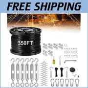 High-Quality 350ft Outdoor Guide Wire Kit for Secure String Light Installation