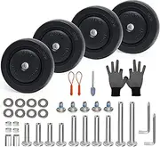 ASUNTOM Luggage Suitcase Wheels Replacement Kit, 4 Pieces 50mm Black TPE Bearing Spinner Wheels with ABEC-7 Bearings and Anti-Wrap Wheel Caps