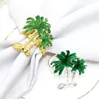 4pcs Napkin Buckle Wear-resistant Decorative Coconut Tree Towel Ring Reusable
