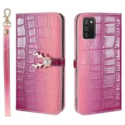 For Samsung Galaxy A03S Phone Case With Strap - Purplish red