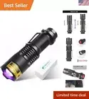 Portable 395nm UV LED Flashlight - Zoomable Blacklight Torch for Stain Detection