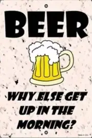 BEER - WHY ELSE GET UP IN THE MORNING