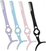 WOFASHPURET 4pcs Eyelash Tweezers Professional Lash Clamp Tool with Comb Vibrant Colors for Easy Application for Beginners Essential Makeup Accessory for Beautiful Lashes