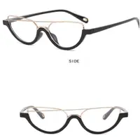 在飛比找ETMall東森購物網優惠-不對稱三角貓眼眼鏡框2023新款韓版個性平光鏡防藍光潮流小框