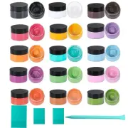 15 Colors Chalk Paste and 4 Mini Squeegees, Chalk Paste Sets for Stencils, Ch...
