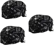 [WOFASHPURET] 3sets Chef's BBQ Hat Catering Service Hat Kitchen Uniform Comfortable 3pcs*3