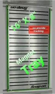 SNAP ON tools magnet tool Organizer Holder Tray 16"X8", easy transport 2 handles