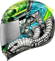 Icon Airframe Pro Outbreak, full face helmet , color: Light Blue/Green/White/Grey , size: L