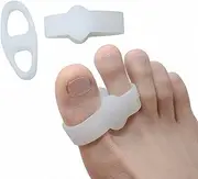 3 Pairs Gel Toe Separators Silicone Correctors, Toe Separators with 2 Loops, Big Toe Space Suitable for and Overlap Toe