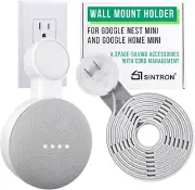 Sintron Outlet Wall Mount Holder for Google Nest Mini and Google Home Mini