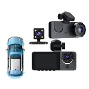 Dual Dash Cam Front 1080P HD Driving Recorder Dash Cam Car Monitor with Triple-lens