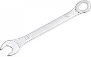 uxcell Thin Combination Wrench with Offset 6-Point End and Angled Open End, Metric Mirror-Chrome Plated High Carbon Steel, for Household Repairs, 14mm