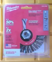 Milwaukee 4" Twist Knot Hyper Wire Wheel Brush PN 48-52-5020 Welder STAINLESS
