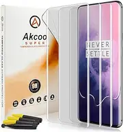[3 Pack]OnePlus 7 Pro Screen Protector,Akcoo UV Tempered Glass [LOCA Adhesive Tech] [Case Friendly] [Easy Remove] for one plus 7Tpro mclaren 5G