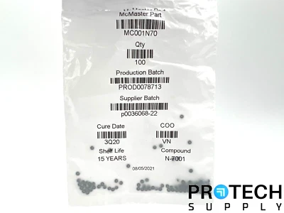 100/Pk McMaster MC001N70 O-Rings NEW