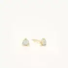 Lavishe 925 Sterling Silver 3mm Round White Opal Stud Earrings