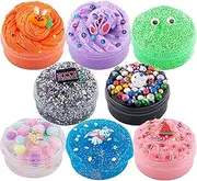 Slime Variety Pack Different Textures, 8 Pack Slime Kit for Kids, Includes Butter Slime, Cloud Slime, Galaxy Foam Slime & Bingsu Slime, Slime Party Favors for Girls & Boys 8-12, Holiday Hallowmas Gift
