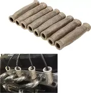 8PCS Titanium Spark Plug Wire Boots 2500°F 6" Heat Shield